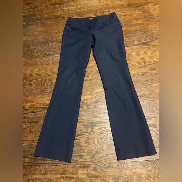 White House Black Market Navy Boot Cut Pants 56% cotton - Picture 5 of 12